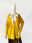 musztardowy sweter 100% kaszmir 