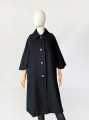 Wełniany płaszcz peleryna vintage 1960s