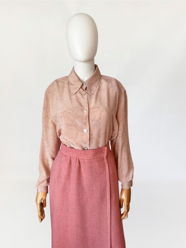 Elegance edwabna bluzka w dyskretne wzory