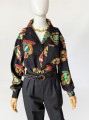 Anne Klein jedwabna wzorzysta koszula vintage 1980s