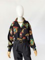 Anne Klein jedwabna wzorzysta koszula vintage 1980s