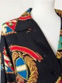 Anne Klein jedwabna wzorzysta koszula vintage 1980s