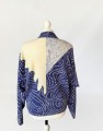 Wełniany sweter vintage 1980s biżuteryjne aplikacje