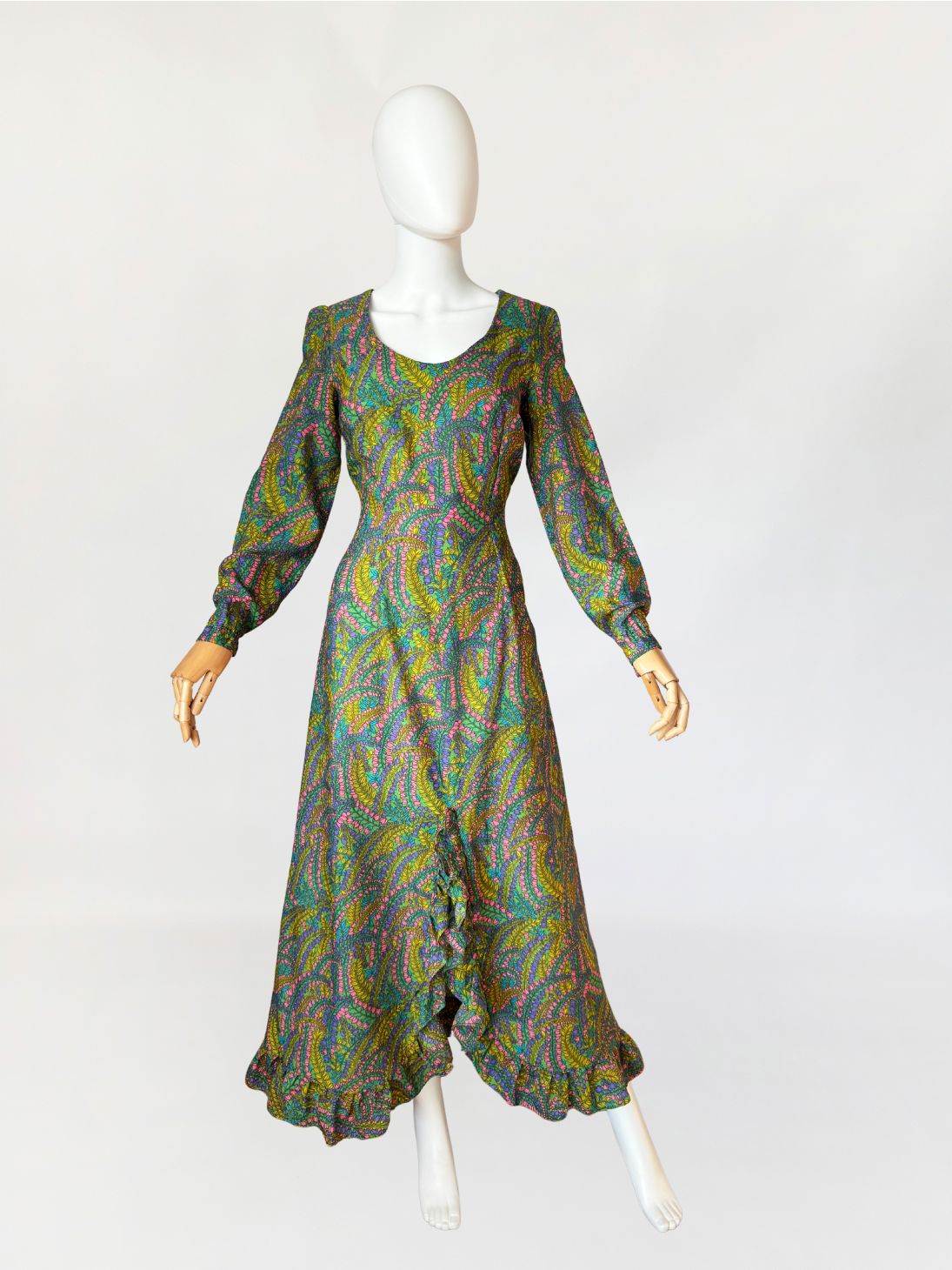 Sukienka maxi vintage 1970s