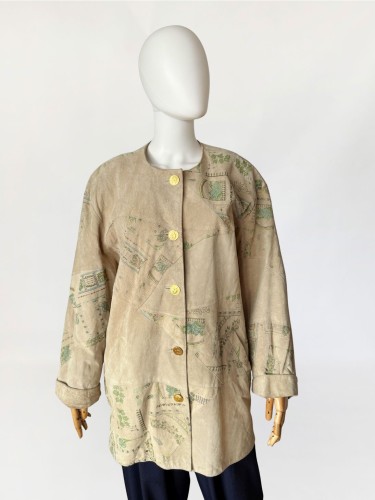 Dino'z zamszowa kurtka malowane wzory vintage 1980s (5).jpg