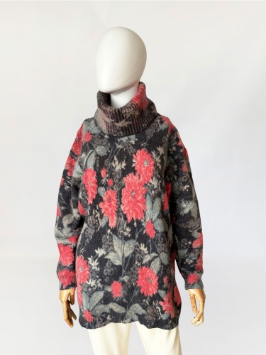 Sweter z golfem vintage wełna jagnięca, angora.jpg