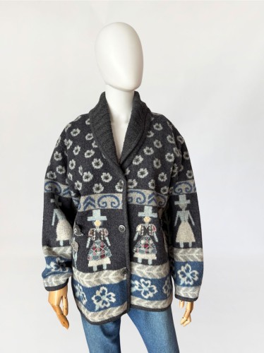 Wełniany włoski kardigan vintage 1990s w ludowe wzory (6).jpg