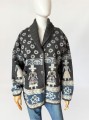Wełniany włoski kardigan vintage 1990s w ludowe wzory.jpg