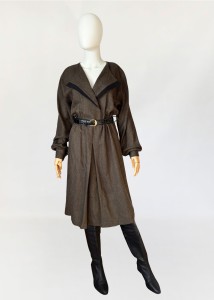 Włoska wełniana sukienka vintage 1980s