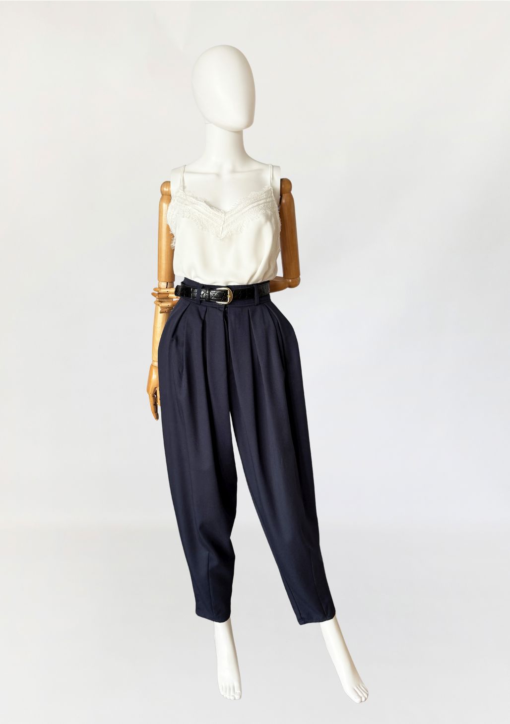Spodnie vintage z wysokim stanem 1980s/1990s