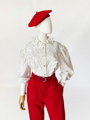 Bawełniana koszula vintage z ażurowymi aplikacjami  (2).jpg