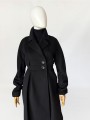 Stefanel czarny płaszcz z wełny dziewiczej (4).jpg