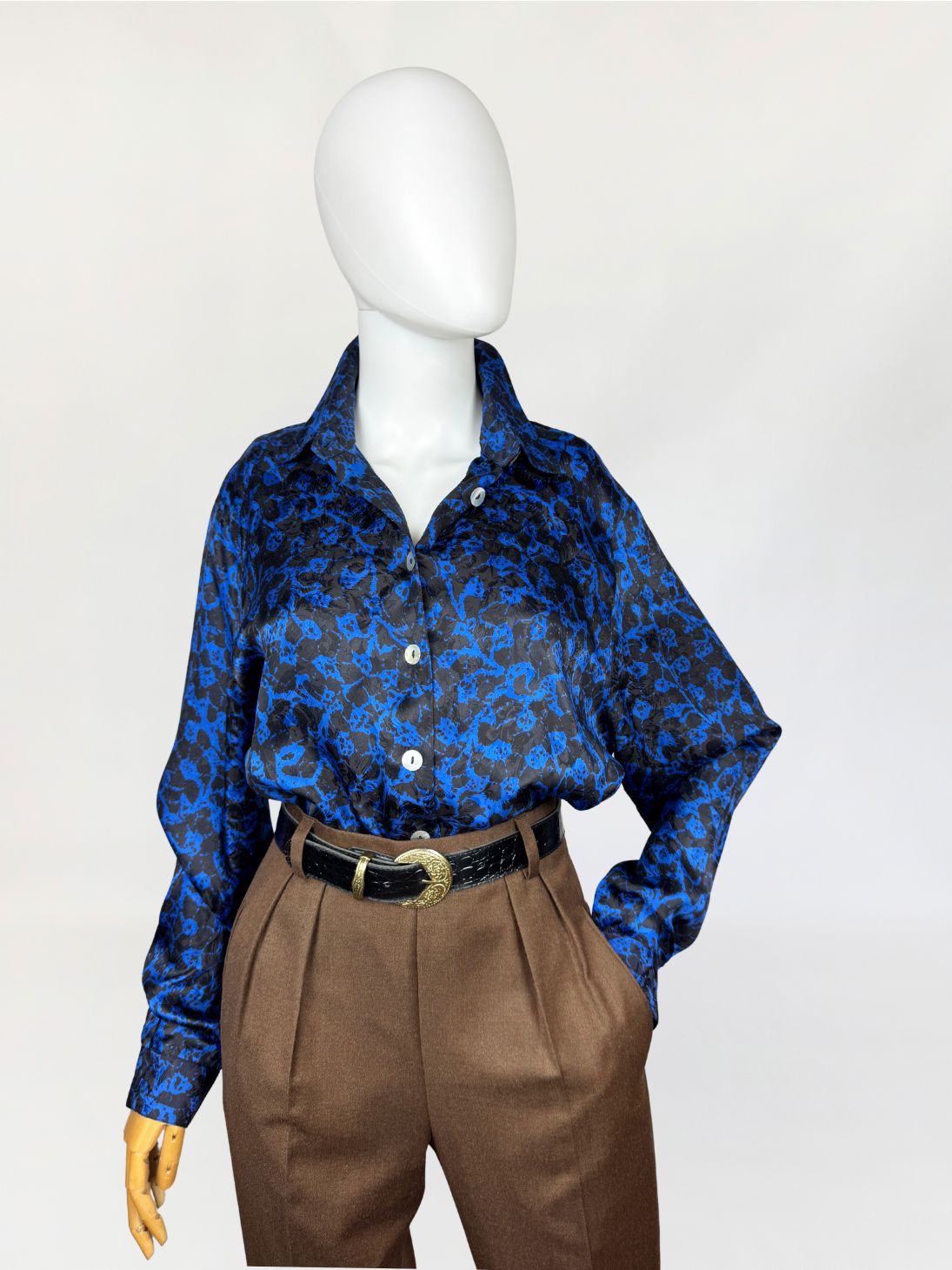 Alba Moda jedwabna koszula vintage