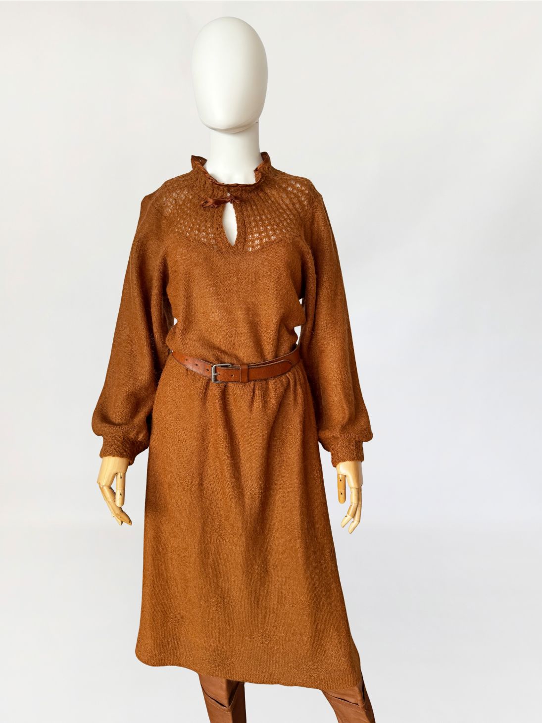 Wełniana sukienka vintage 1970s