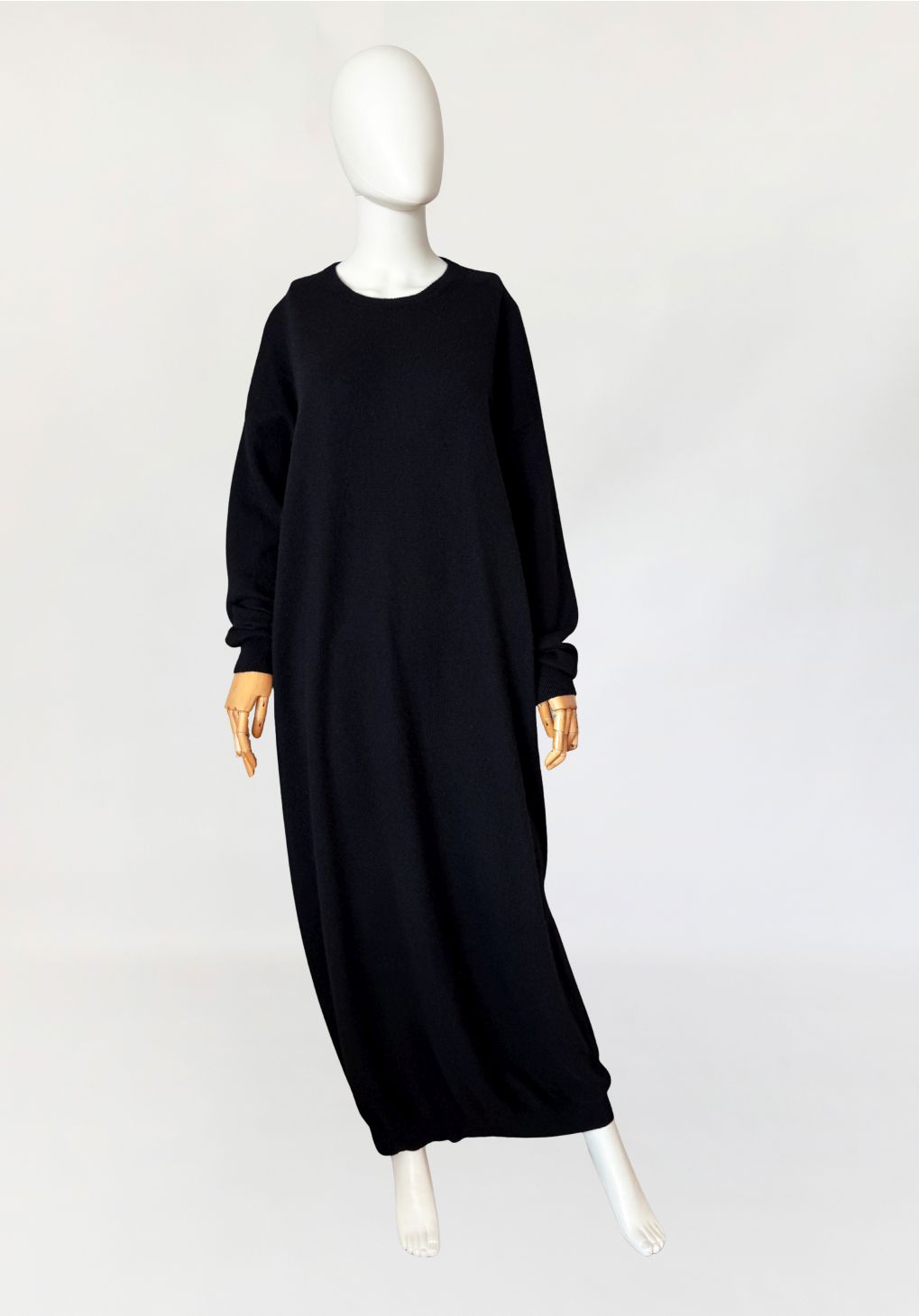 Czarna maxi sukienka 100% kaszmir