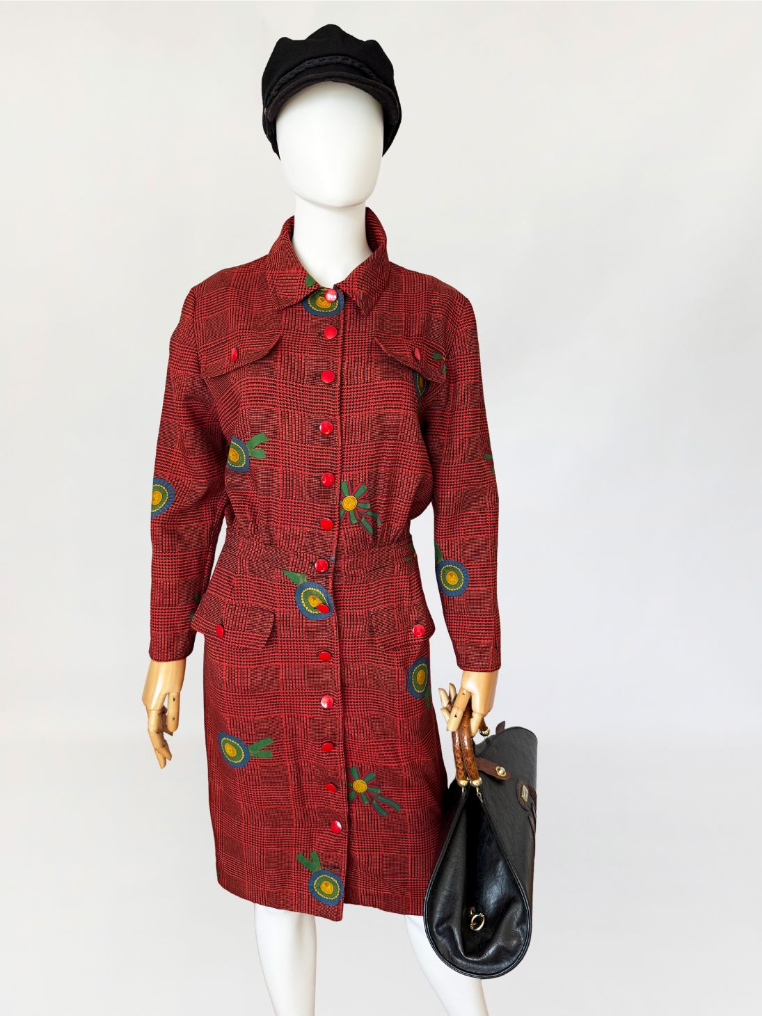 Ted Lapidus wełniana sukienka vintage 1970s/1980s
