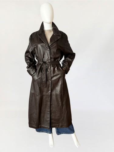 Długi płaszcz vintage ze skóry naturalnej (9).jpg