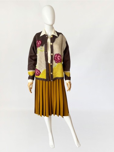 Salvatore Ferragamo wełniana plisowana spódnica vintage  (9).jpg