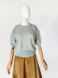 Minimalistyczny sweter kaszmir z jedwabiem