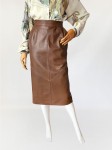 Ołówkowa skórzana spódnica vintage