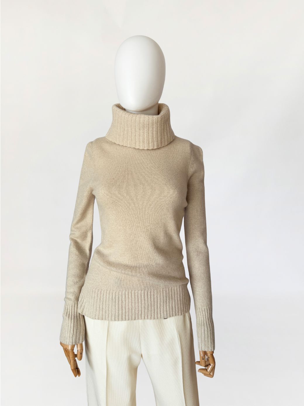 Ann Taylor sweter z golfem 100% kaszmir
