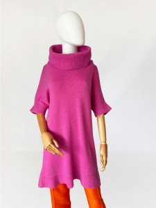 Sem Per Lei długi sweter/sukienka 100% kaszmir