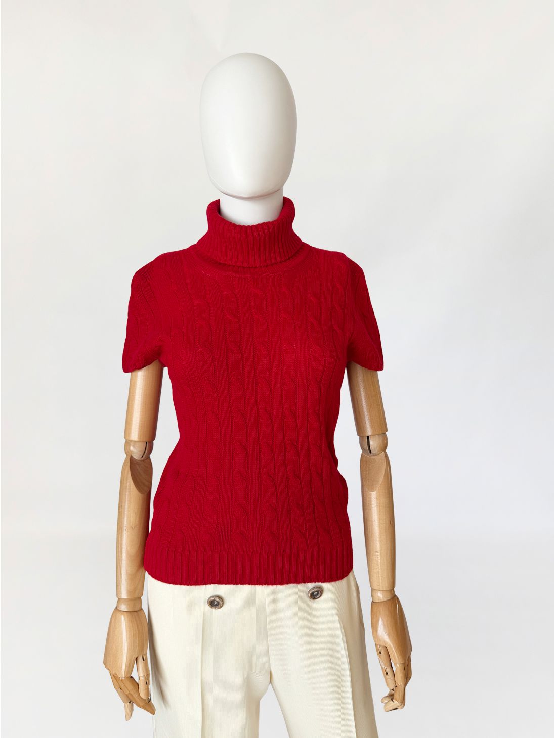 Sweter 100% kaszmir warkoczowy splot