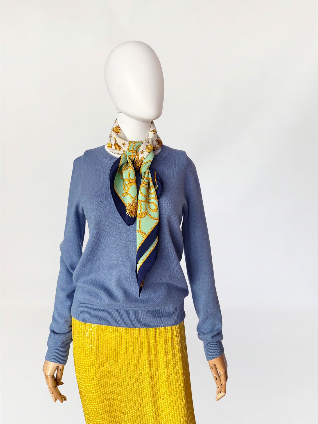 Uniqlo sweter 100% kaszmir indygo