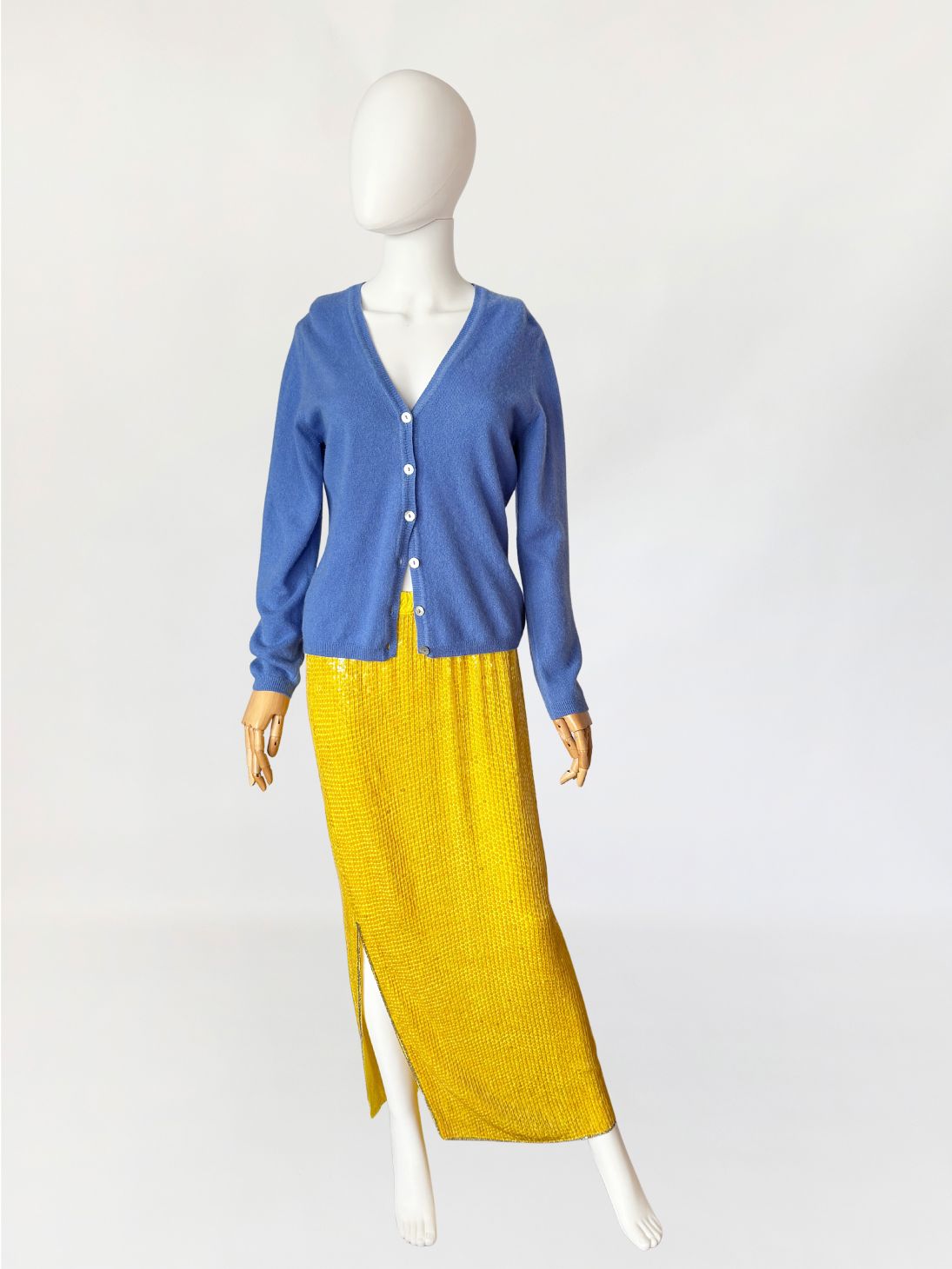 Rozpinany sweter vintage 100% kaszmir