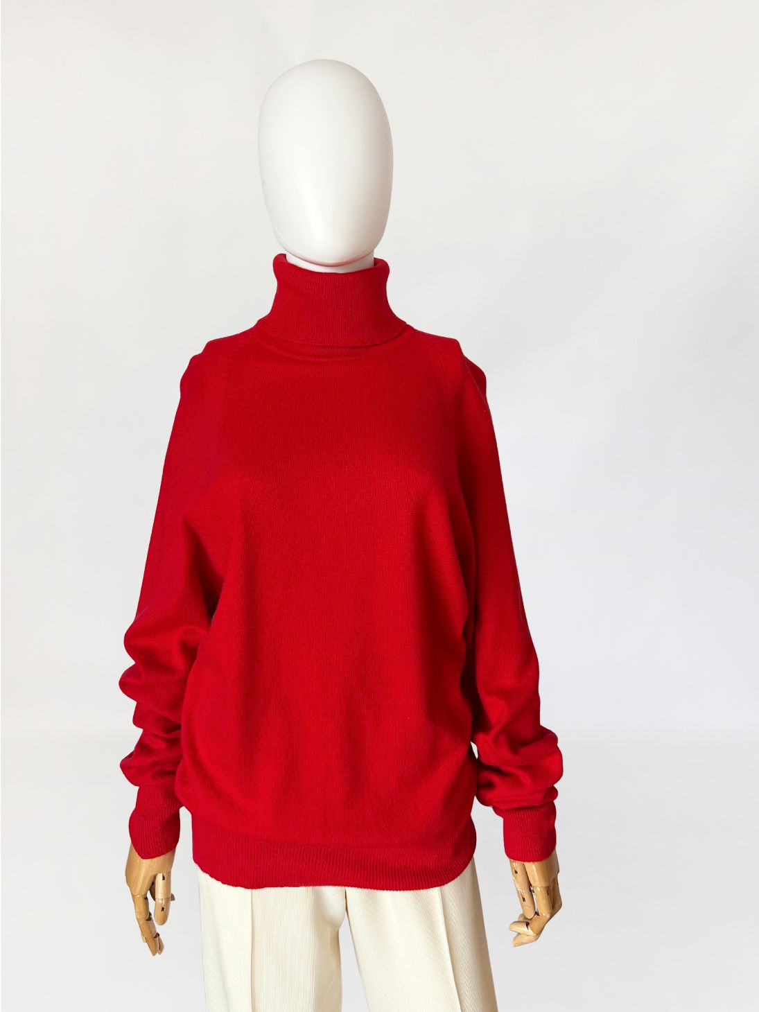 Sweter z golfem vintage 100% kaszmir