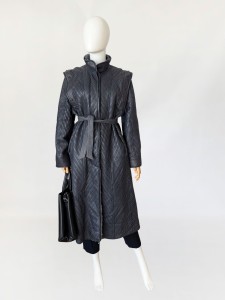 Włoski skórzany płaszcz vintage