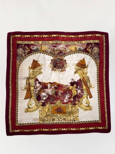 Włoska apaszka vintage 100% jedwab