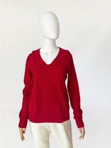 Uniqlo sweter 100% kaszmir czerwony