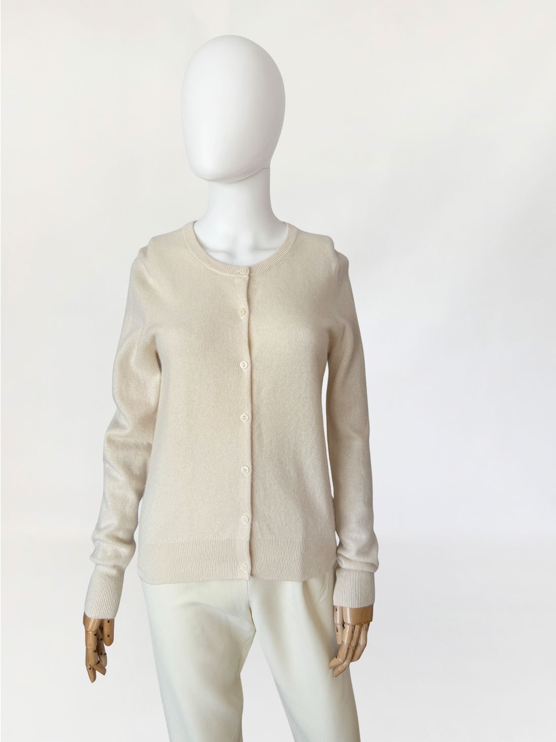 Uniqlo sweter 100% kaszmir kremowy