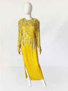 Frank Usher jedwabny biżuteryjny set vintage 