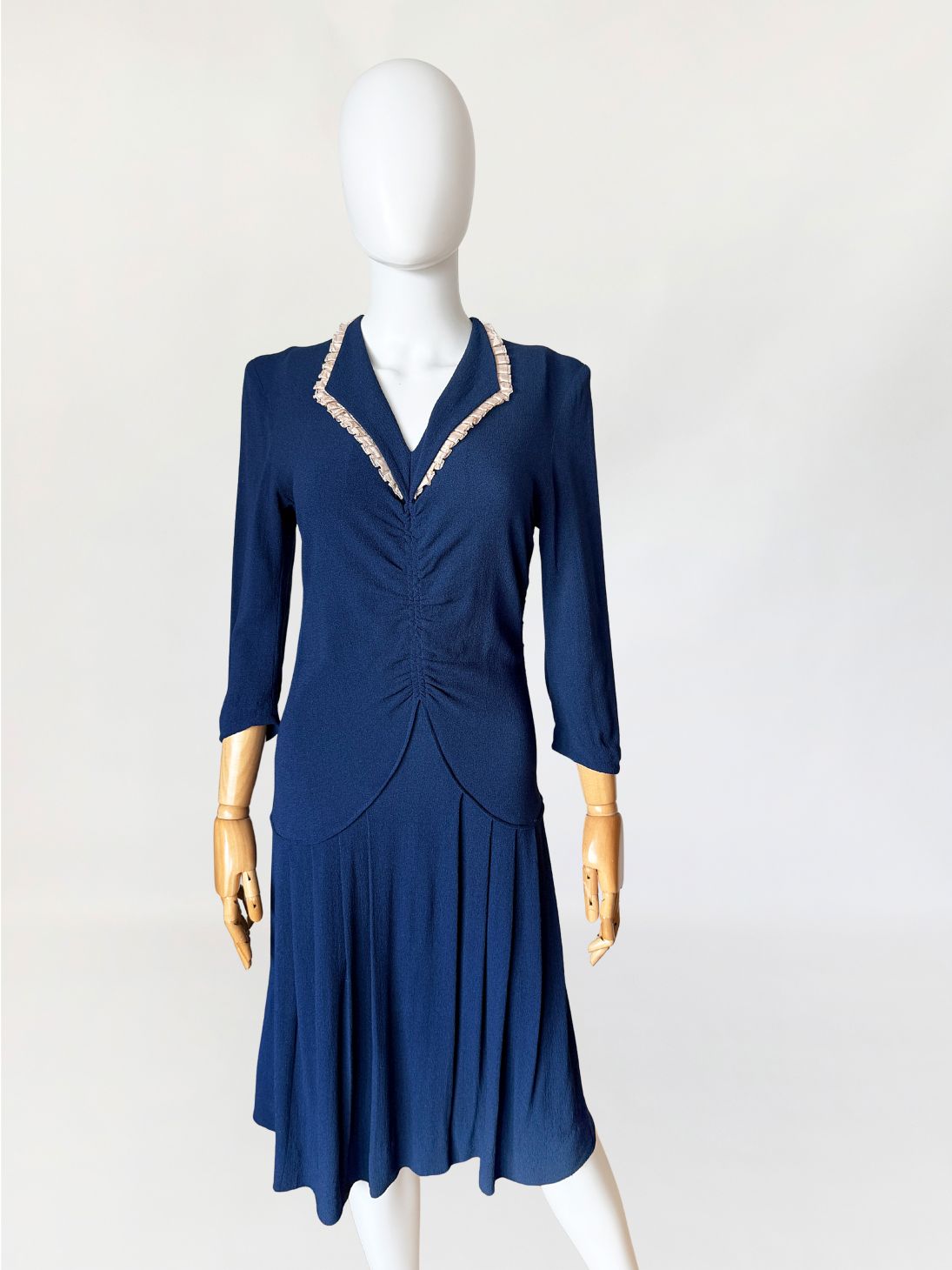 Drapowana sukienka vintage 1940s 