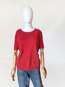 GC Fontana sweter 100% kaszmir krótkie rękawy 