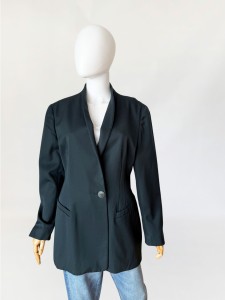 Trussardi minimalistyczna wełniana marynarka vintage