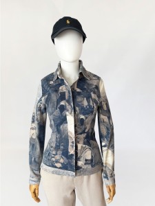  D.Exterior jeansowa kurtka w nadruki