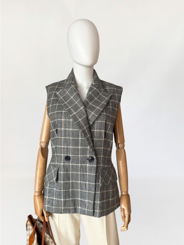 Wełniana kamizelka w kratę vintage (3).jpg