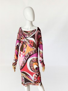 Emilio Pucci sukienka wielobarwny print vintage 