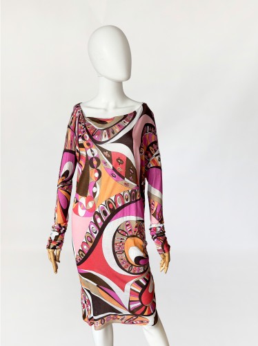 Emilio Pucci sukienka wielobarwny print vintage .jpg