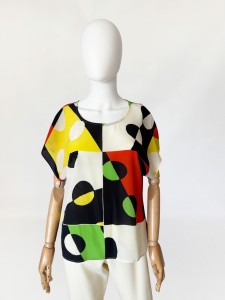 Marella bluzka vintage w geometryczne wzory