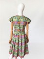 Sukienka vintage 1940s 1950s novelty print
