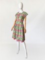Sukienka vintage 1940s 1950s novelty print