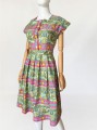 Sukienka vintage 1940s 1950s novelty print
