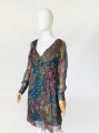 Włoska jedwabna sukienka boho vintage