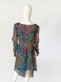 Włoska jedwabna sukienka boho vintage