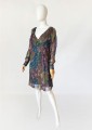 Włoska jedwabna sukienka boho vintage