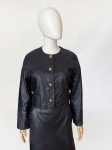 Pudełkowa skórzana kurtka vintage 1990s 